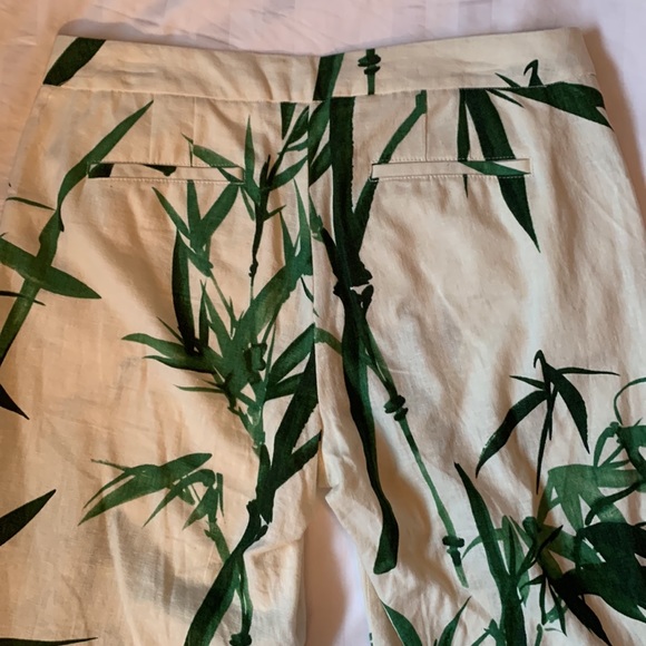 Carolina Belle Montreal Cream bamboo  linen/cotton wide leg cropped pants EUC - Picture 4 of 6